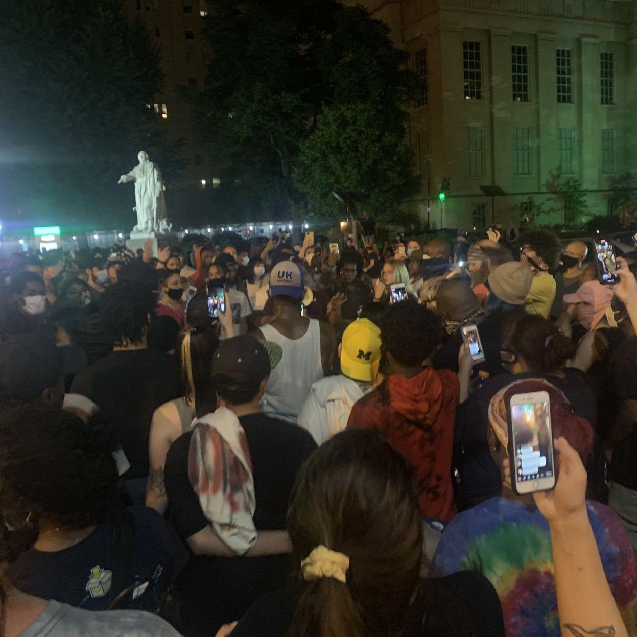 Protesters gather in downtown Louisville demanding justice for Breonna Taylor